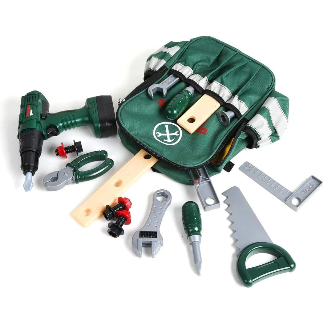 27PCS Kids Engineering Tool Set with Backpack – Pretend Play Construction Kit for Toddlers