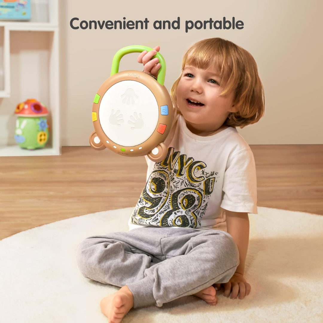 TUMAMA Baby Musical Drum Toy – Light-Up Sound Toy for Infants & Toddlers (40+ Songs & Rhythms)