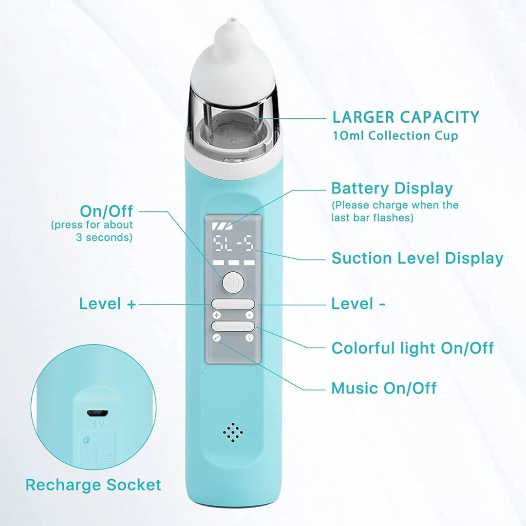 X50 Baby Nasal Aspirator – Rechargeable with Music & LED Light