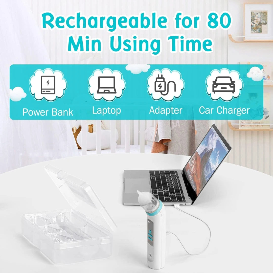X50 Baby Nasal Aspirator – Rechargeable with Music & LED Light