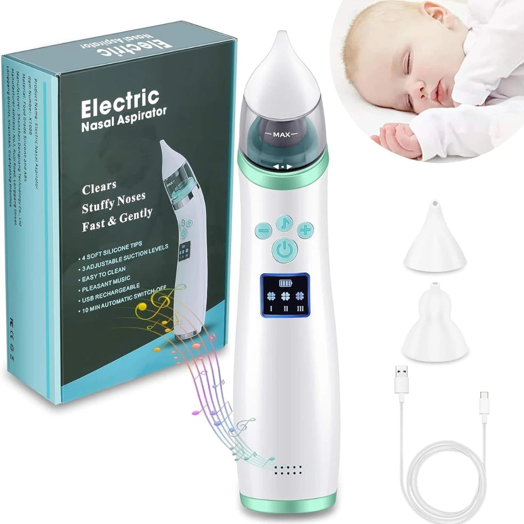 Electric Baby Nasal Aspirator – Gentle, Quiet & Rechargeable Relief for Toddlers