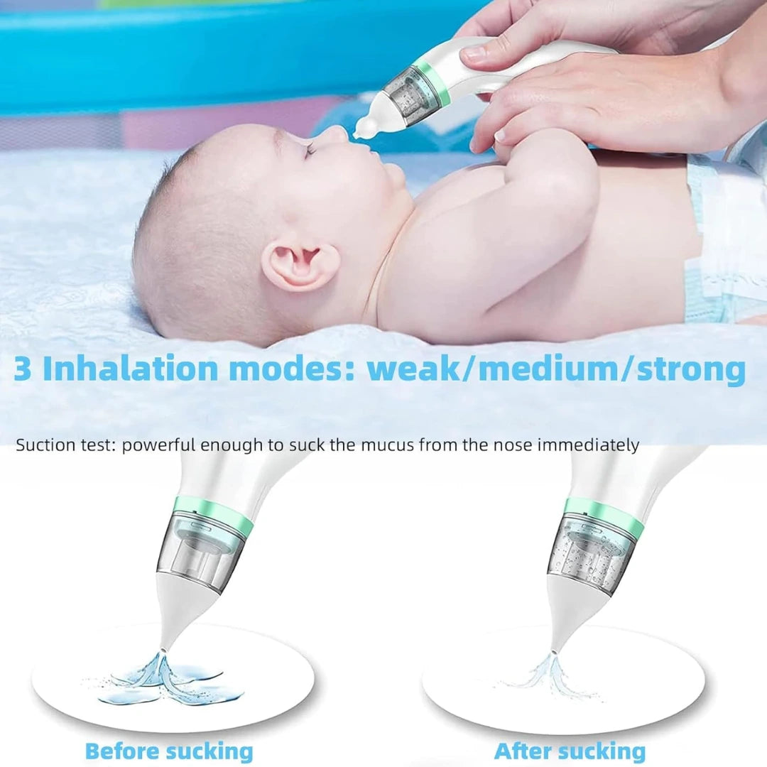 Electric Baby Nasal Aspirator – Gentle, Quiet & Rechargeable Relief for Toddlers