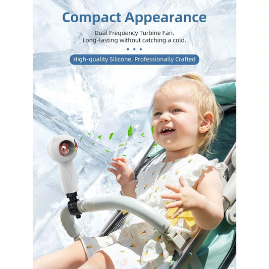 KENSUKA Mini Portable Stroller Fan with Aromatherapy & 360° Swivel Clip