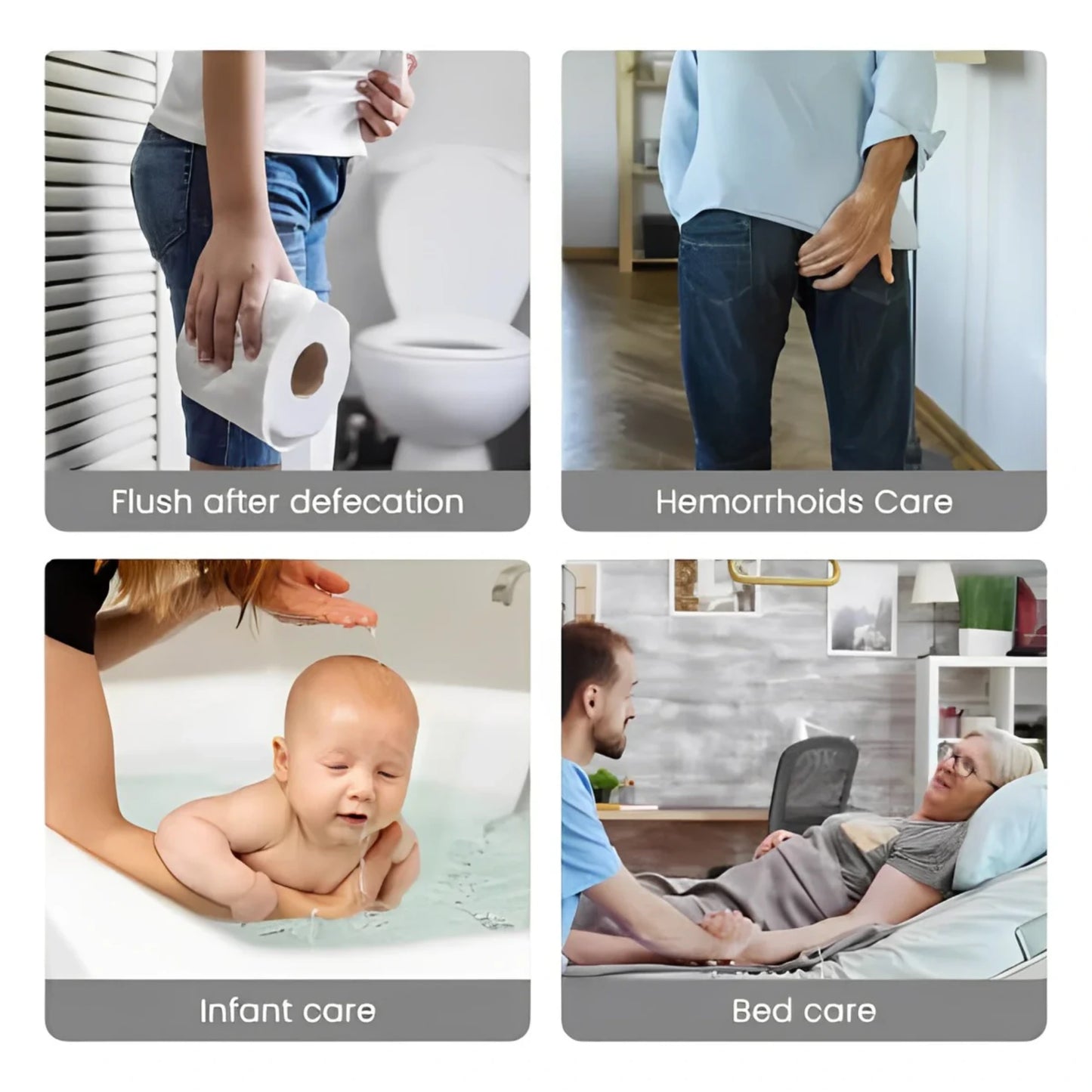 Portable Electric Flushing Device – Uniform Sprinkle-Type Bidet
