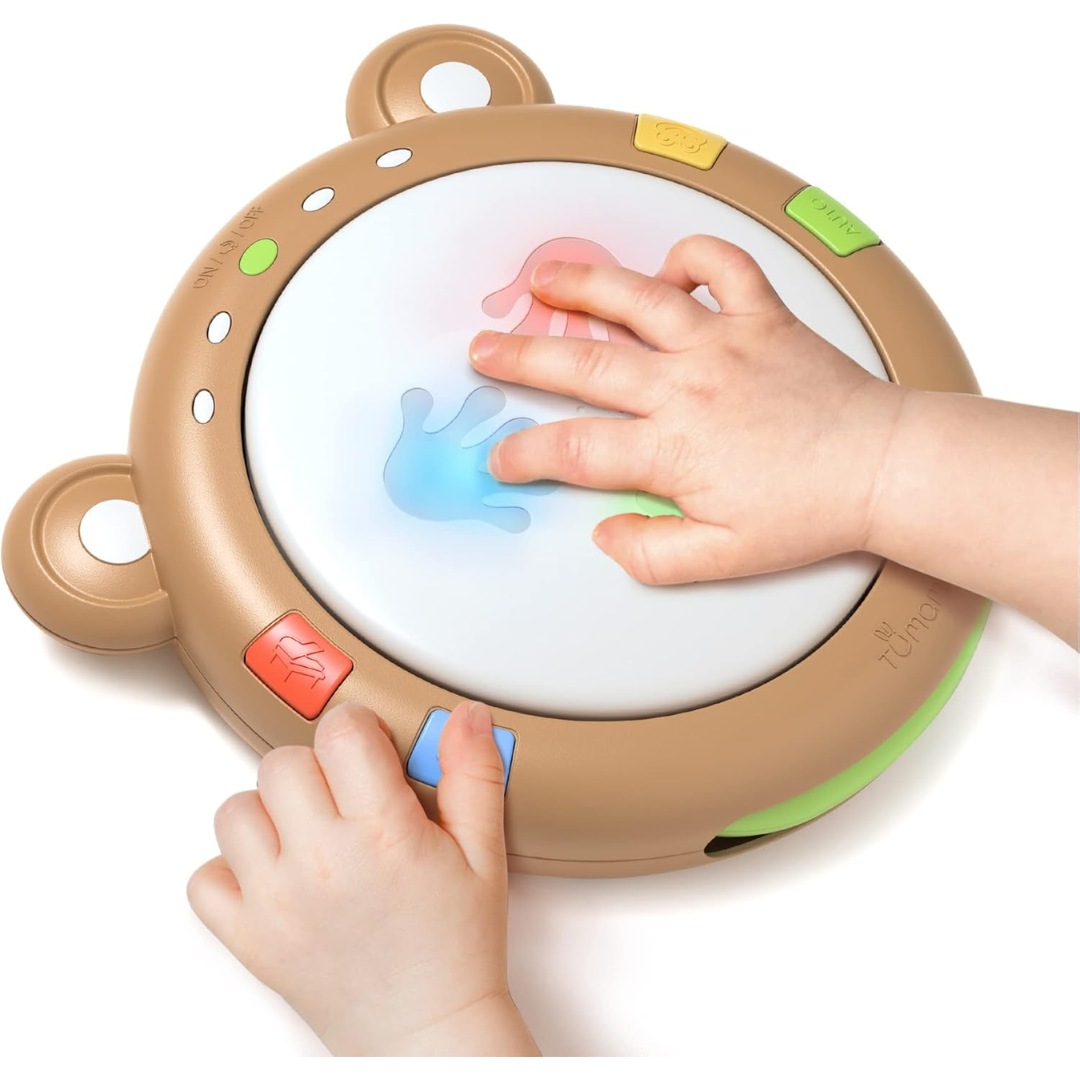TUMAMA Baby Musical Drum Toy – Light-Up Sound Toy for Infants & Toddlers (40+ Songs & Rhythms)