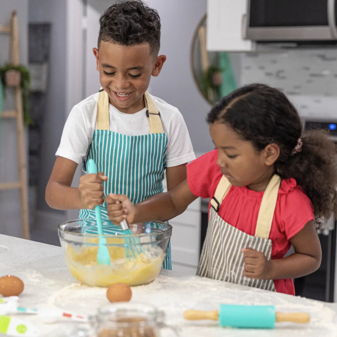 Tovla Jr. Complete Cooking & Baking Starter Set for Kids – 25-Piece Toolbox Kit with Apron & Recipe Book