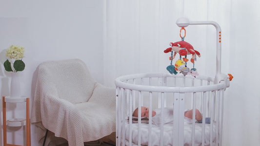 TUMAMA Baby Musical Crib Mobile – Soothing Music, Projector & Plush Toys for Newborns