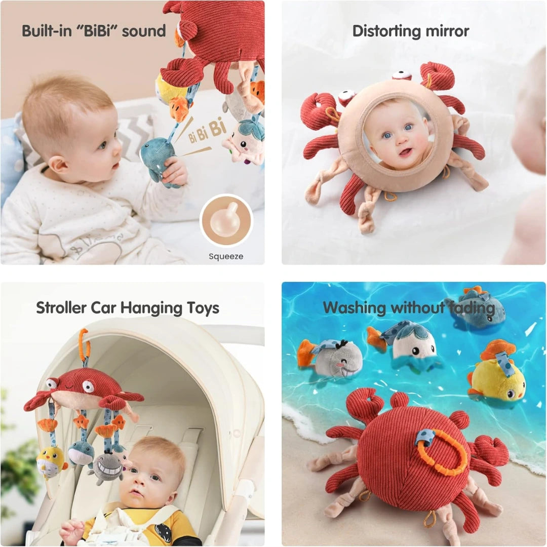 TUMAMA Baby Musical Crib Mobile – Soothing Music, Projector & Plush Toys for Newborns